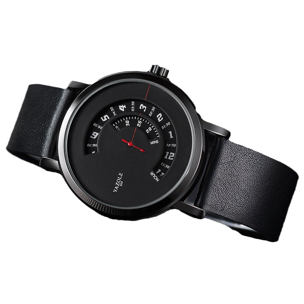 Fashion Turntable Quartz Wristwatch for Men