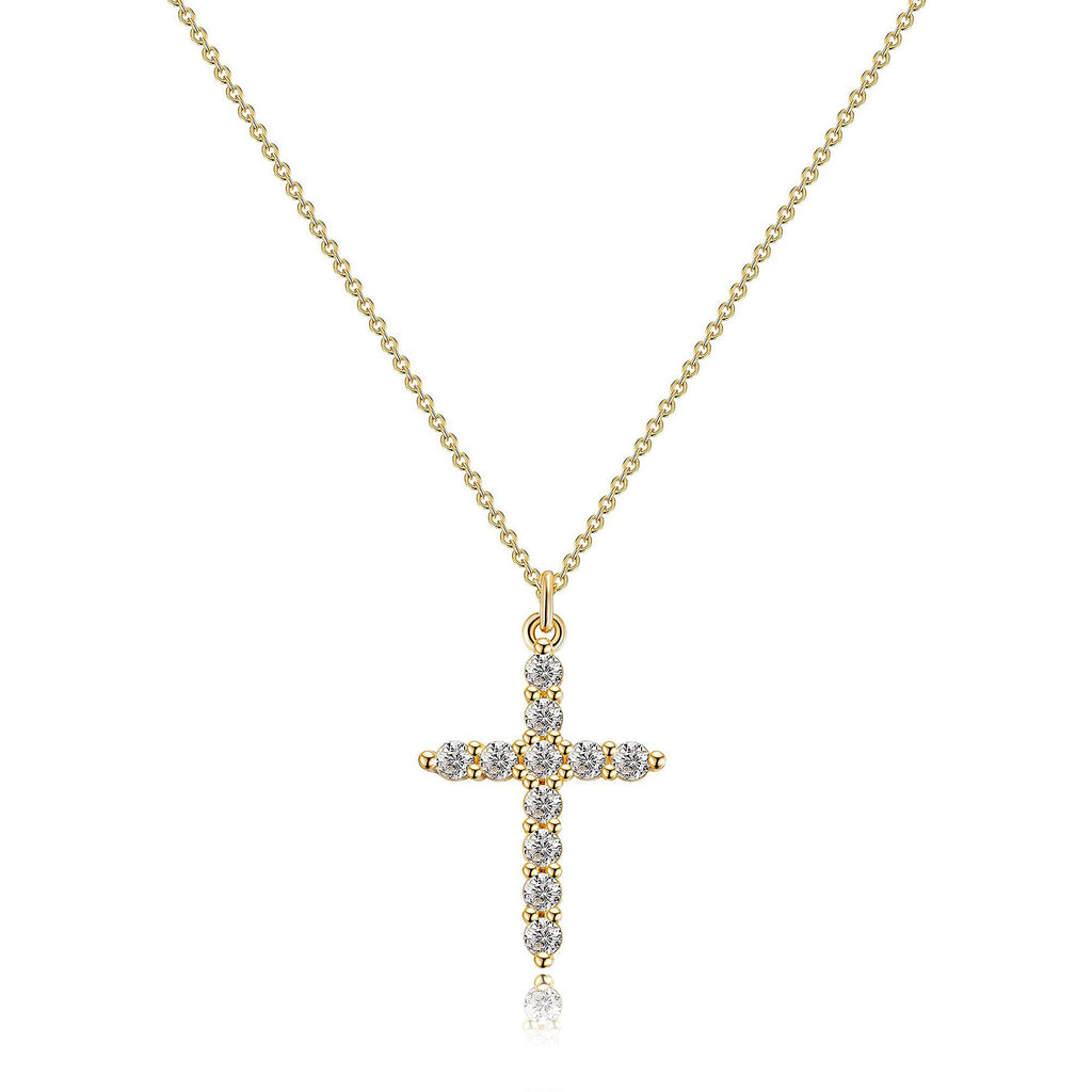 Crown Cross Beaded Necklace