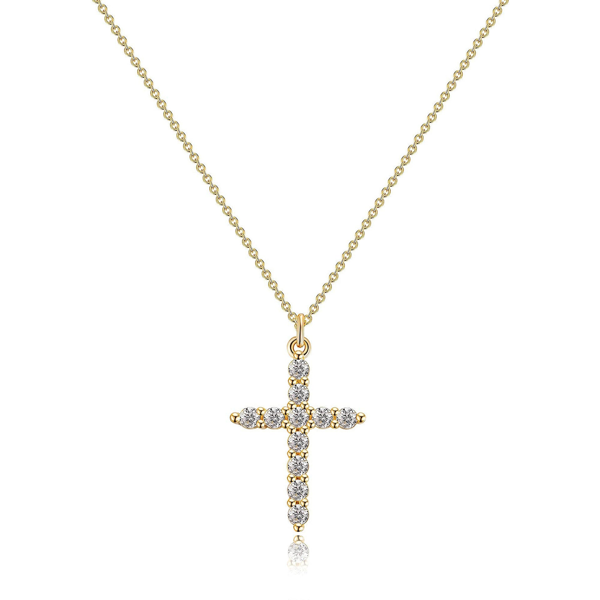 Crown Cross Beaded Necklace