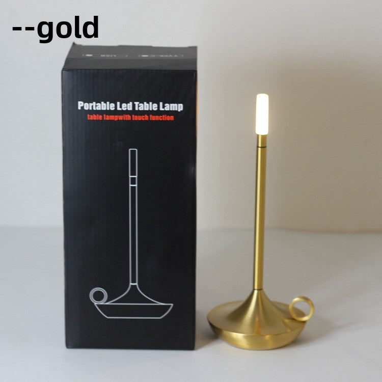 Aluminum Oxide Candle Light Rechargeable Table Lamp