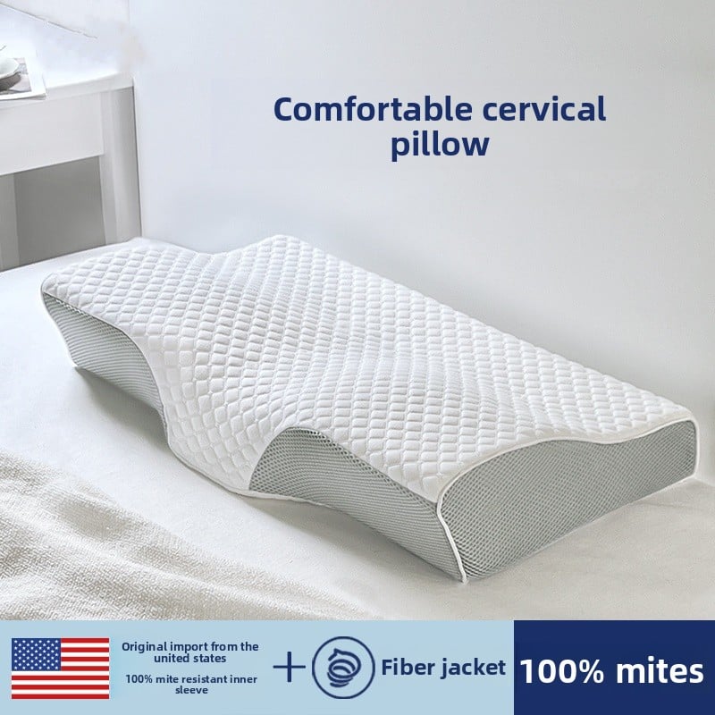 Neck protection and sleep aid latex pillow