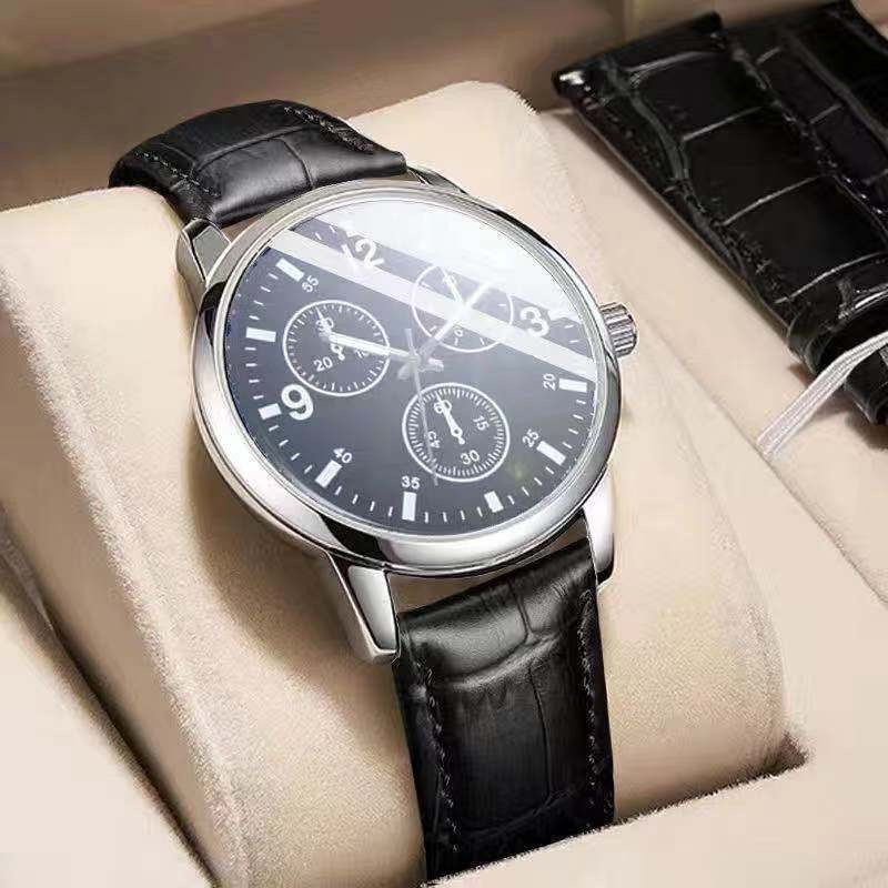 Automatic Quartz Men's Watch Waterproof Luminous Stylish Alloy Strap