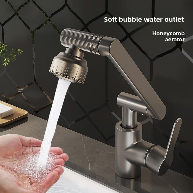 Hot and cold swivel faucet