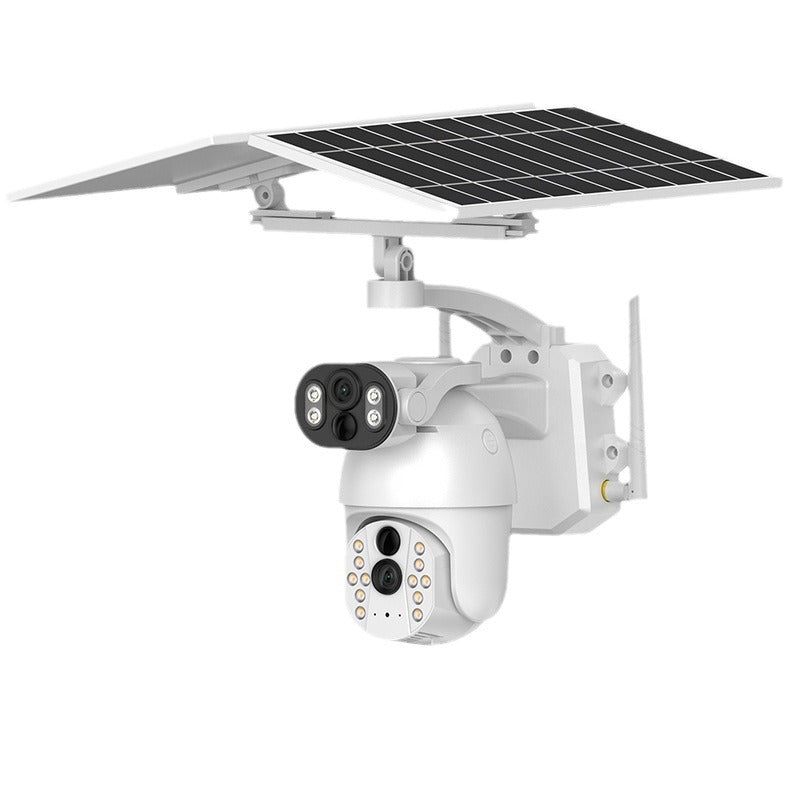 Dual Lens Solar Surveillance Camera