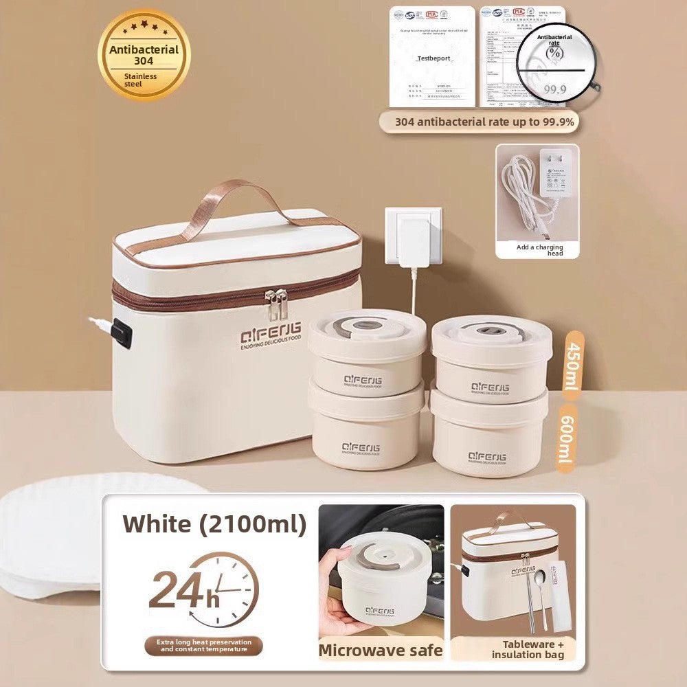 Electric Insulated Lunch Box with Heating and Microwave Safe