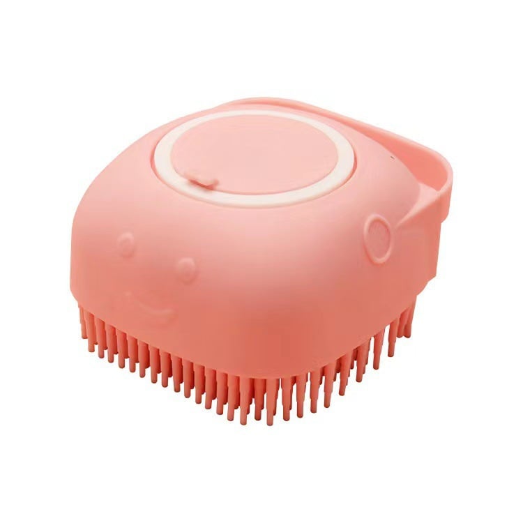 Pet silicone bath and massage brush