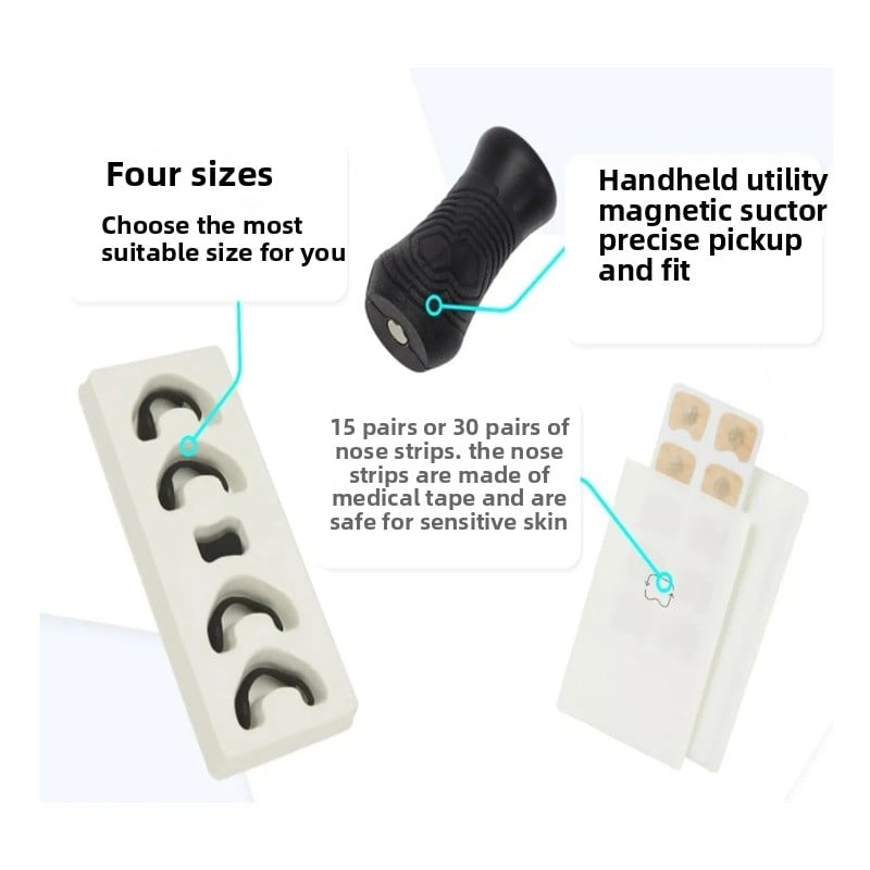 Magnetic suction ventilation nose patch nose clip nose belt intake breathing dilator