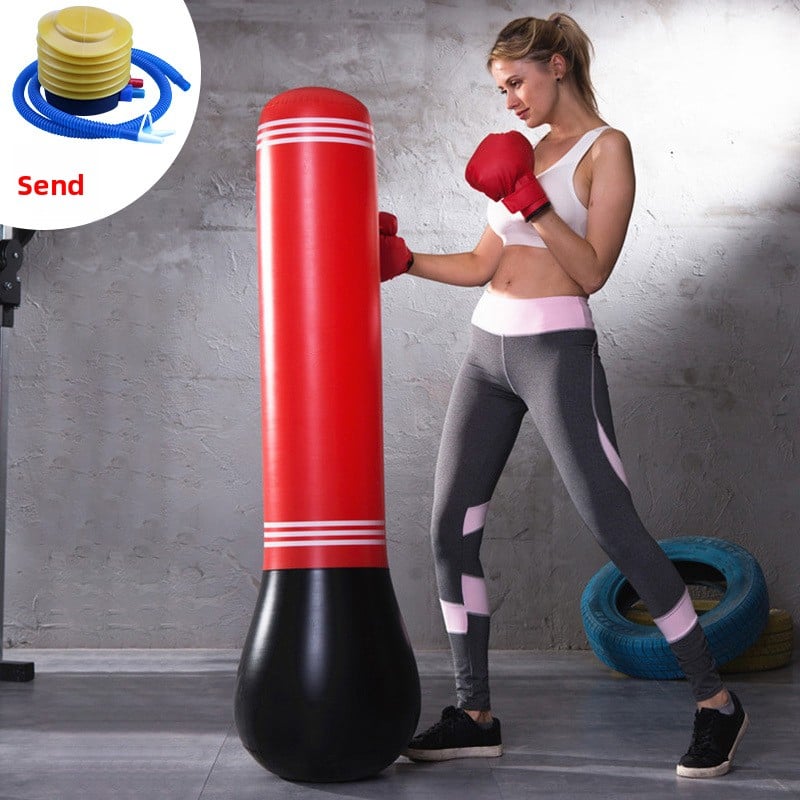 Inflatable fitness boxing column untoppleable figure