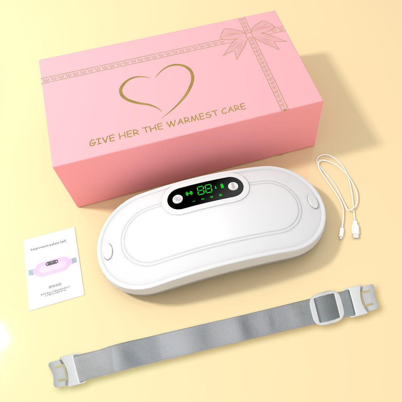 Massage warm uterus with vibration hot compress Abdominal massage device