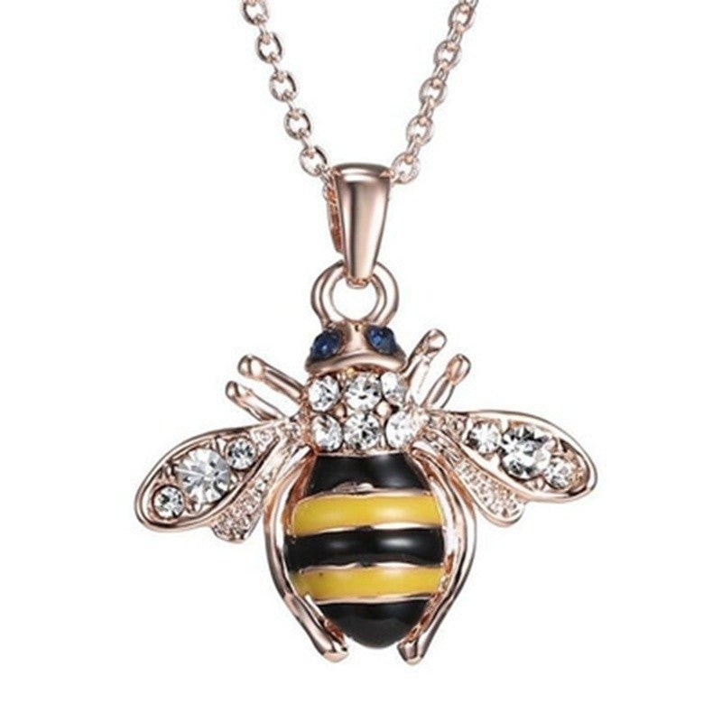 Bee Citrine Drop Fashion Necklace