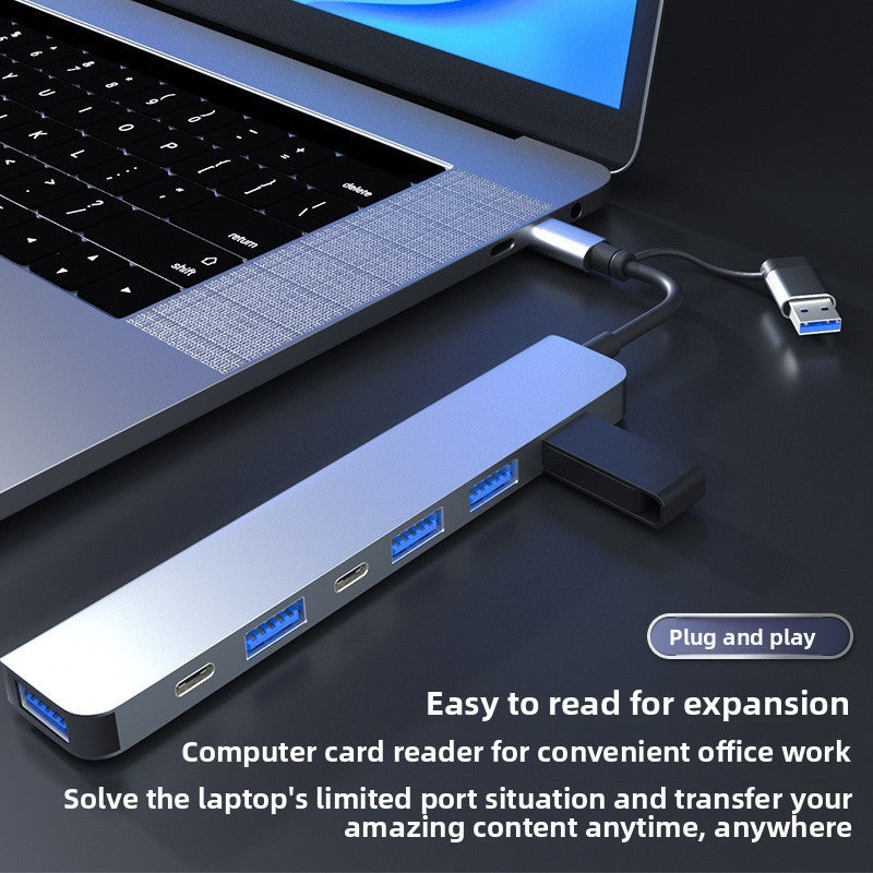 Eight-in-one dual-head high-speed hub docking station