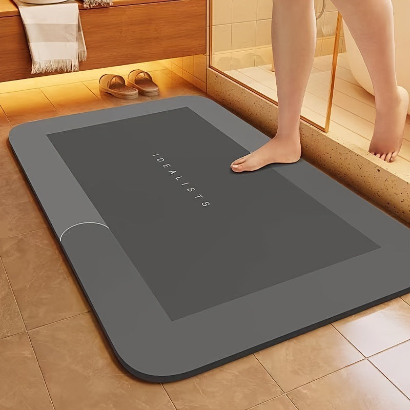 Absorbent Anti-Slip Diatom Mud Bathroom Floor Mat.