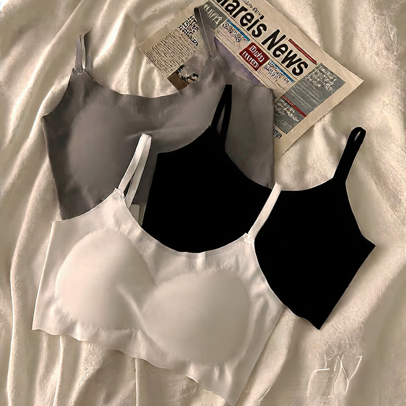 Seamless ice silk lingerie for teenage girls