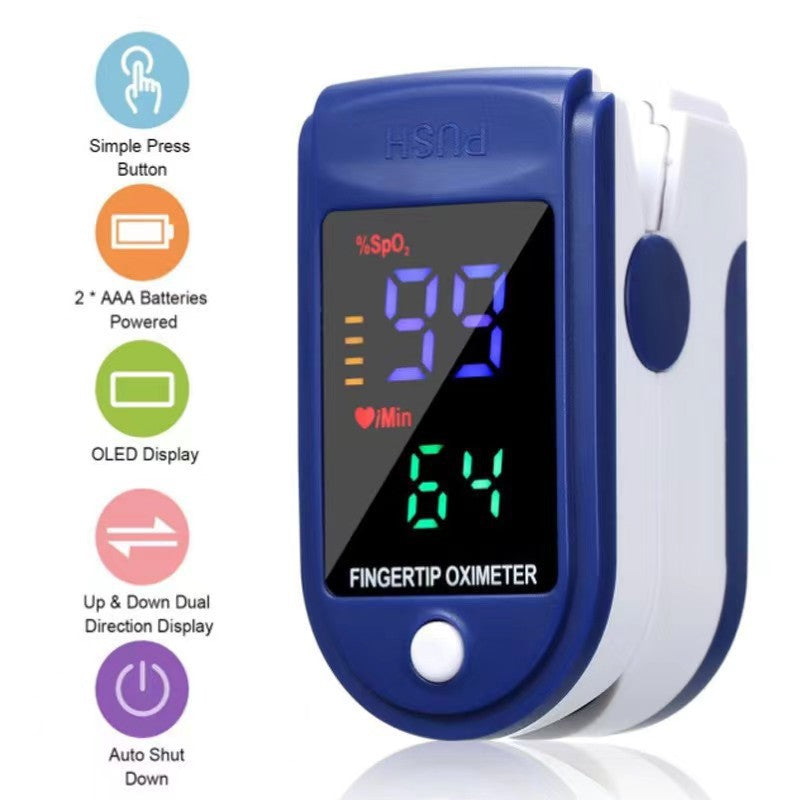 Finger Clip Pulse Oximeter for Oxygen Saturation and Heart Rate Monitoring