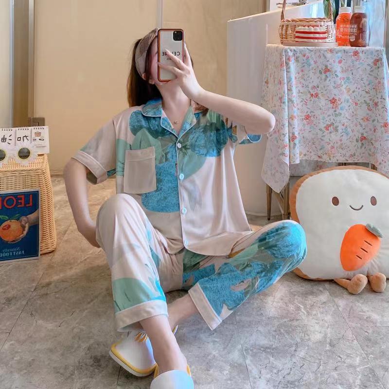 Long pants and cardigan home wear