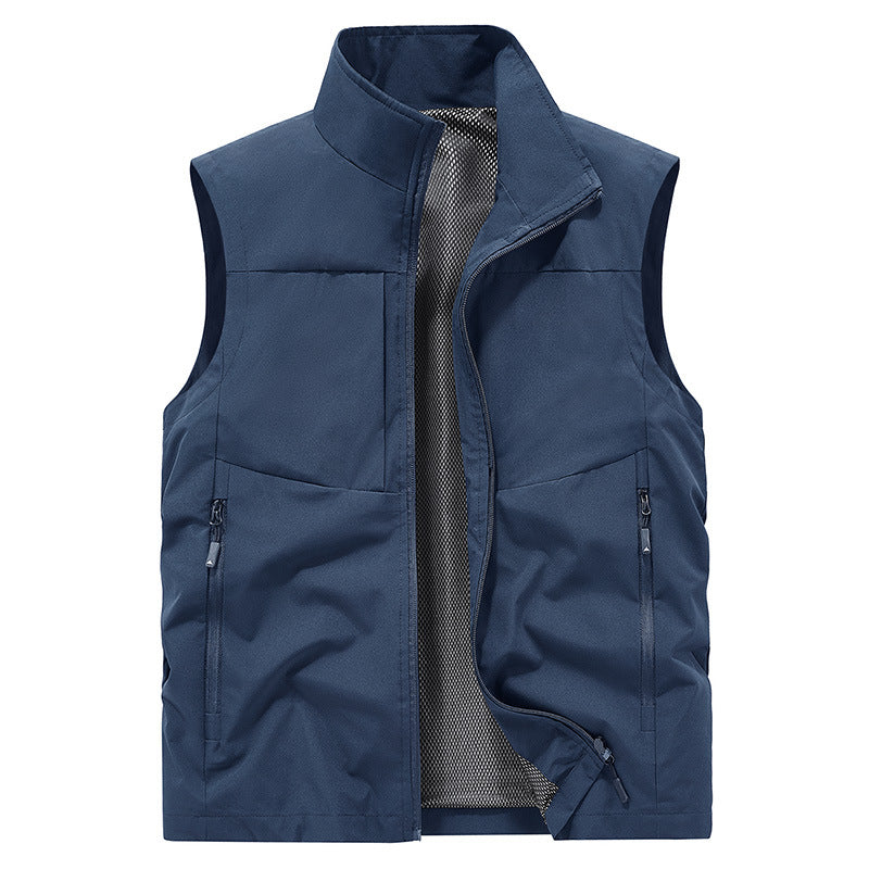 Men's Workwear Vest Waterproof Quick-Drying Multi-Pocket