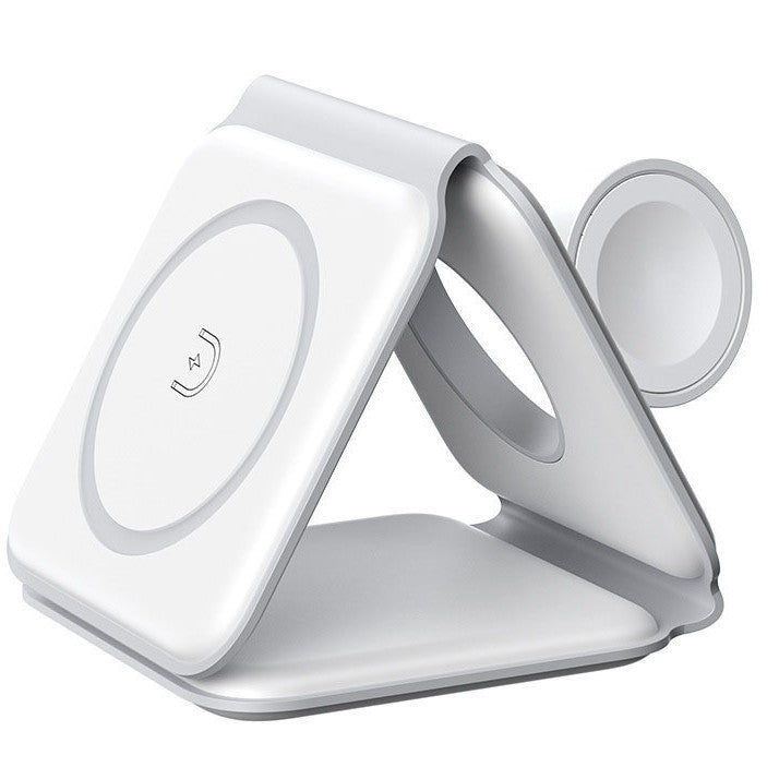 Magnetic three-in-one wireless charger