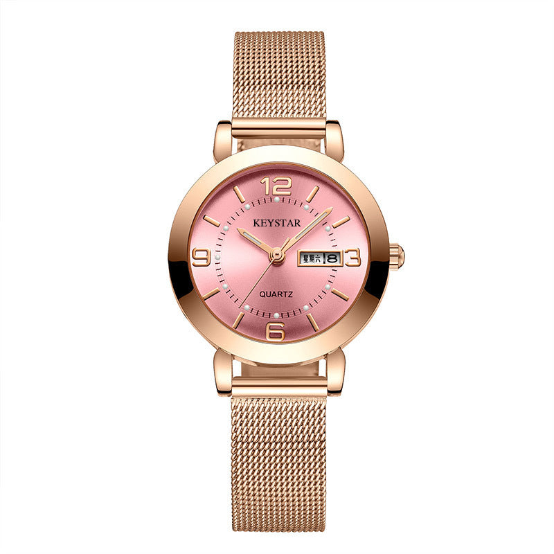 A simple waterproof luminous watch for ladies