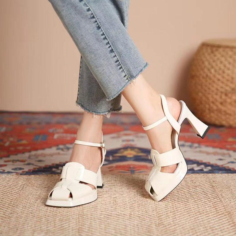 Sandals, cage shoes, Roman single shoes, hollowed-out fashionable stilettos