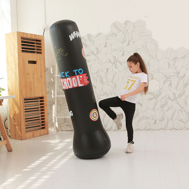 Inflatable fitness boxing column untoppleable figure