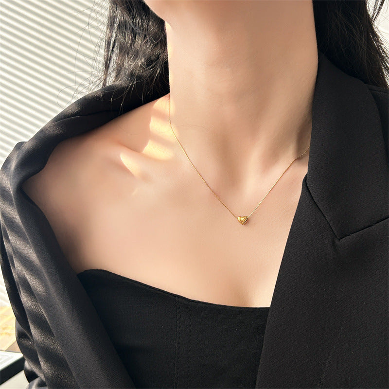 Love Heart Necklace with Heart-shaped Pendant for Women