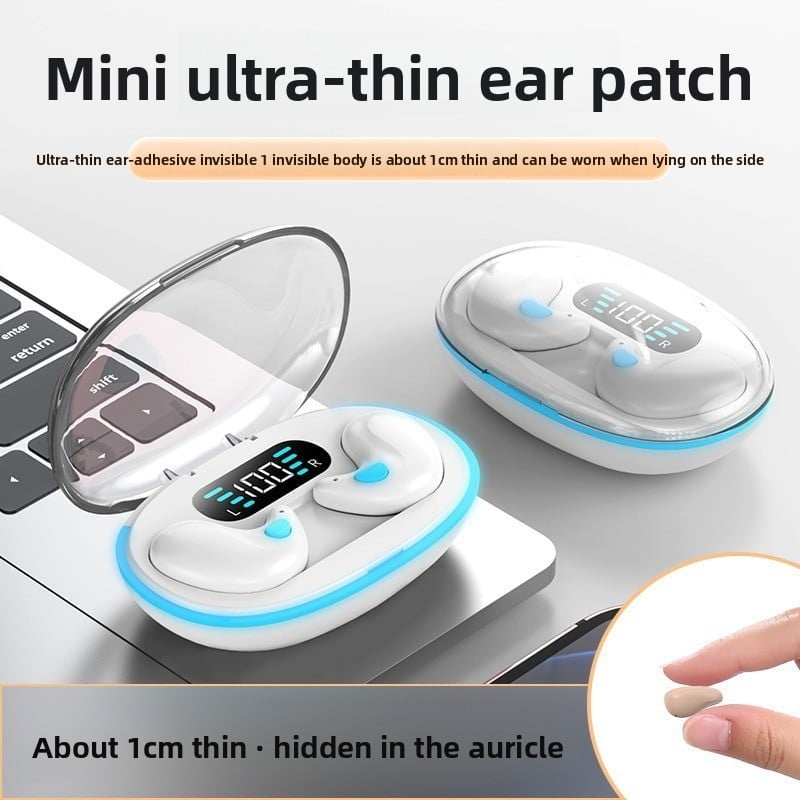Invisible Sleep Bluetooth Headset with Bone Conduction and Noise Reduction
