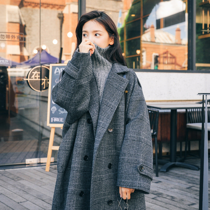 Flannel cardigan coat for women in autumn and winter