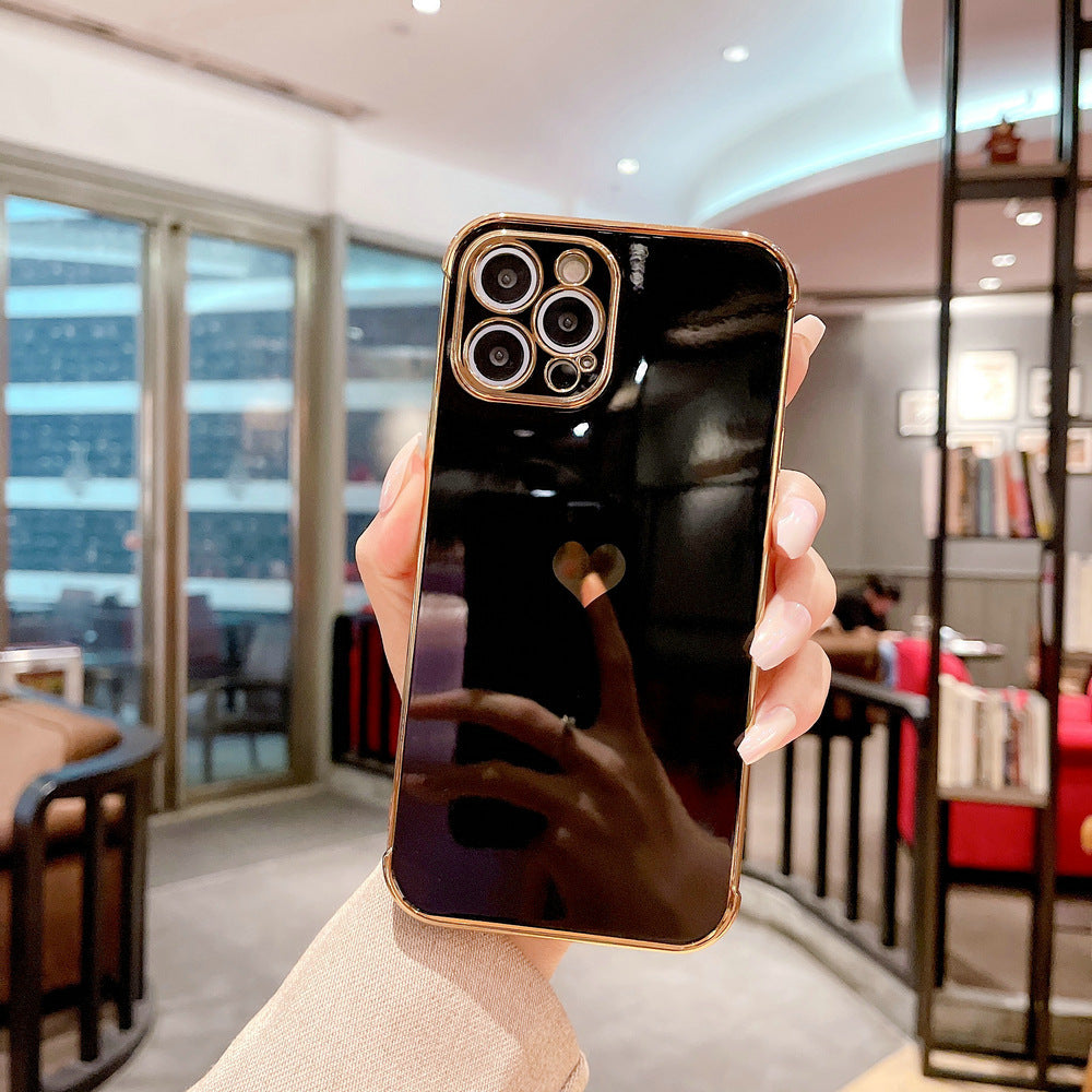 Electroplated love Apple 15 Side phone case