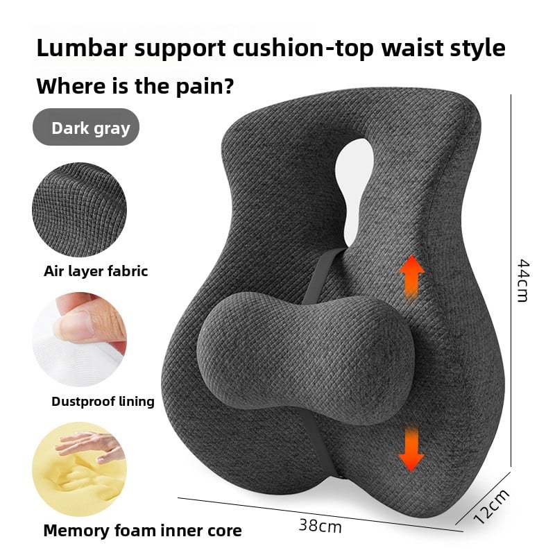 Ergonomic Memory Foam Back Support Cushion for Office Chair