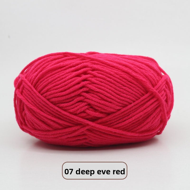 Five-Strand Milk Cotton Yarn for Knitting and DIY Crafts