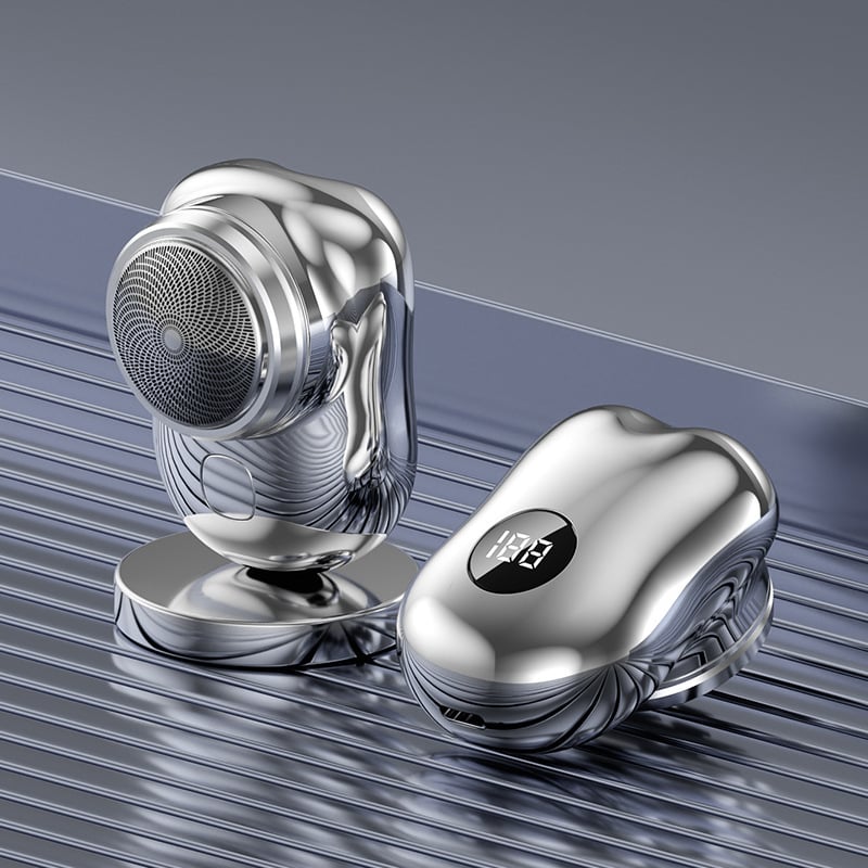 Mini Electric Shaver with Floating Cutter Head and Digital Display