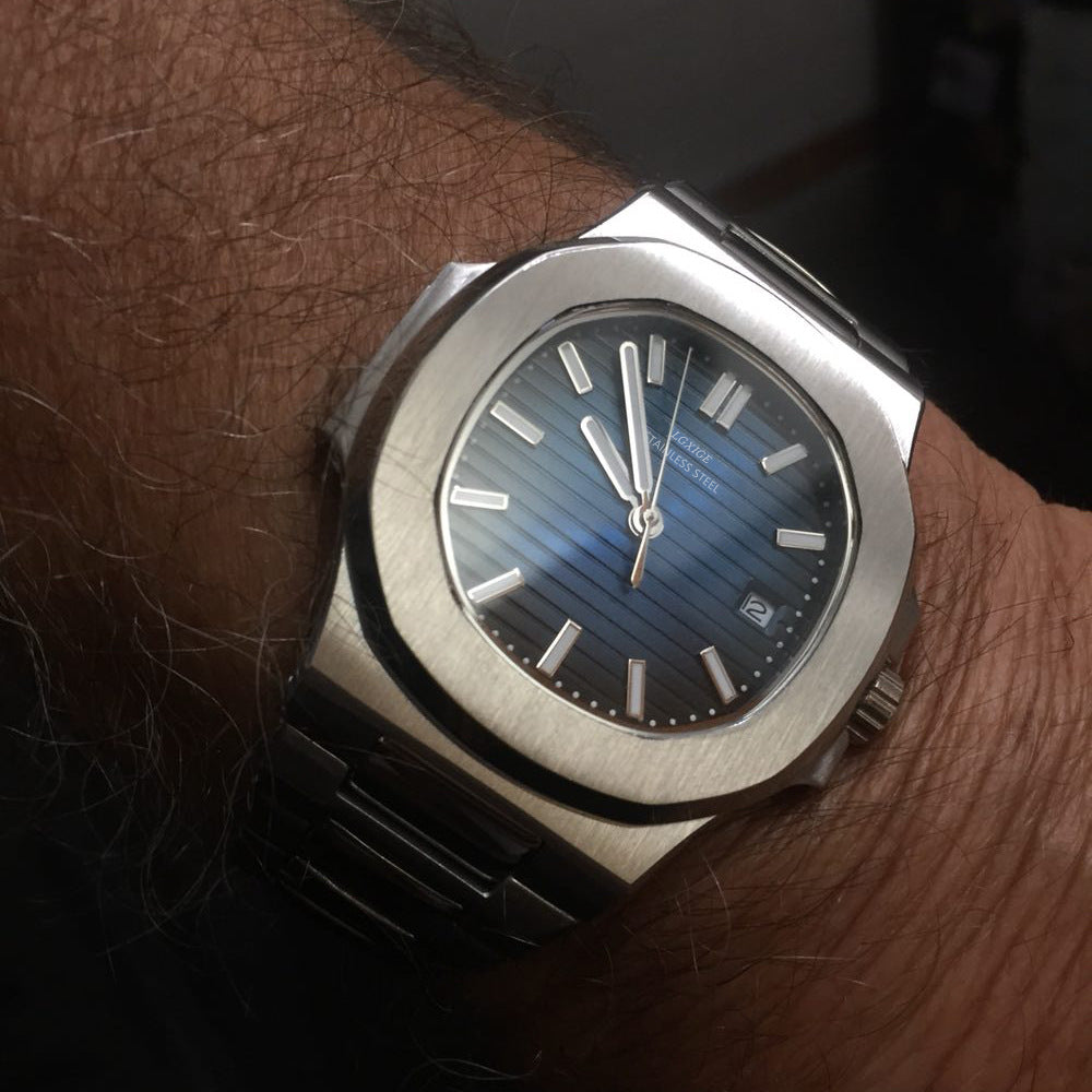 All-steel men's Nautilus watch