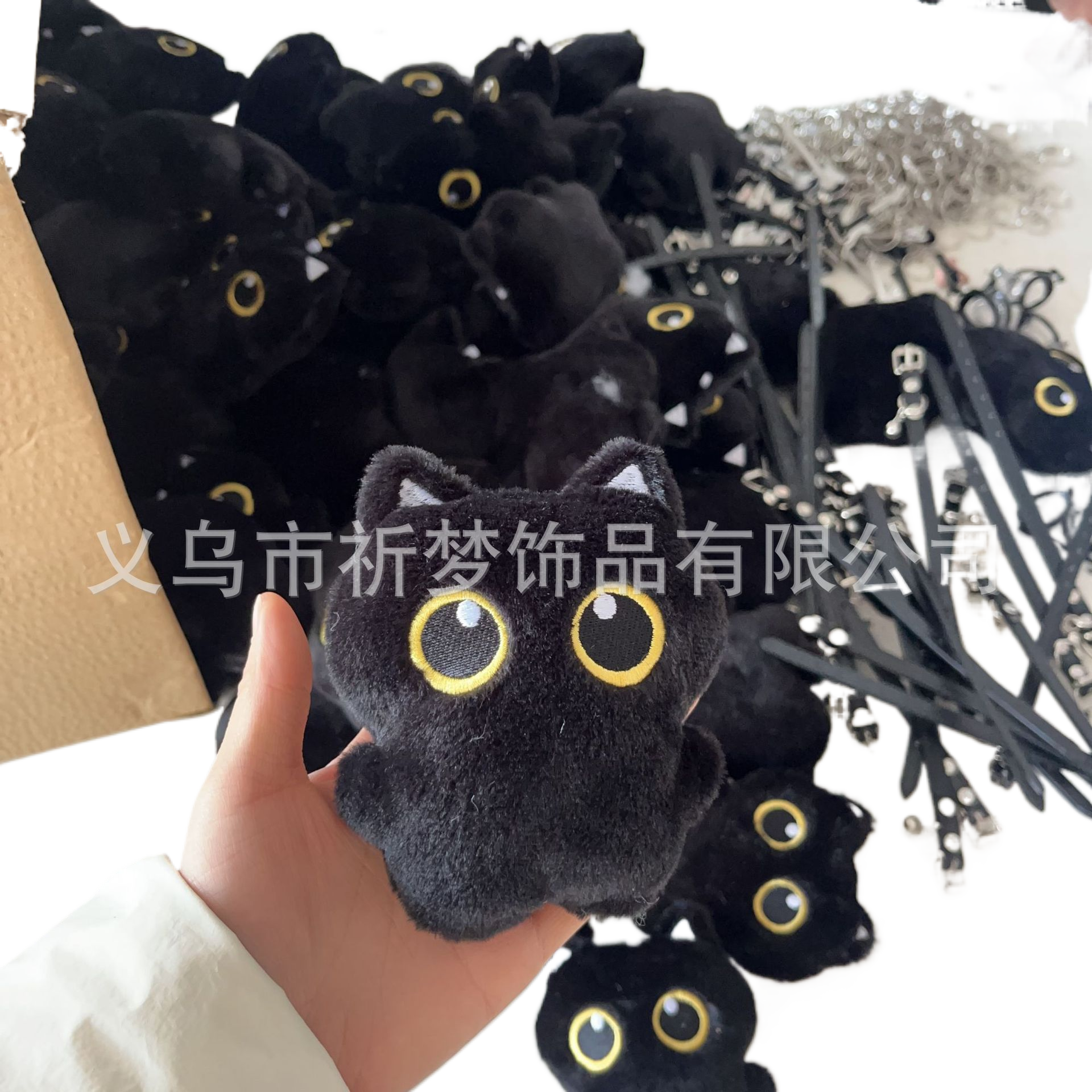 Black Cat Doll Plush Doll Pendant Cute Cat Baby Bag Pendant Couple Gift