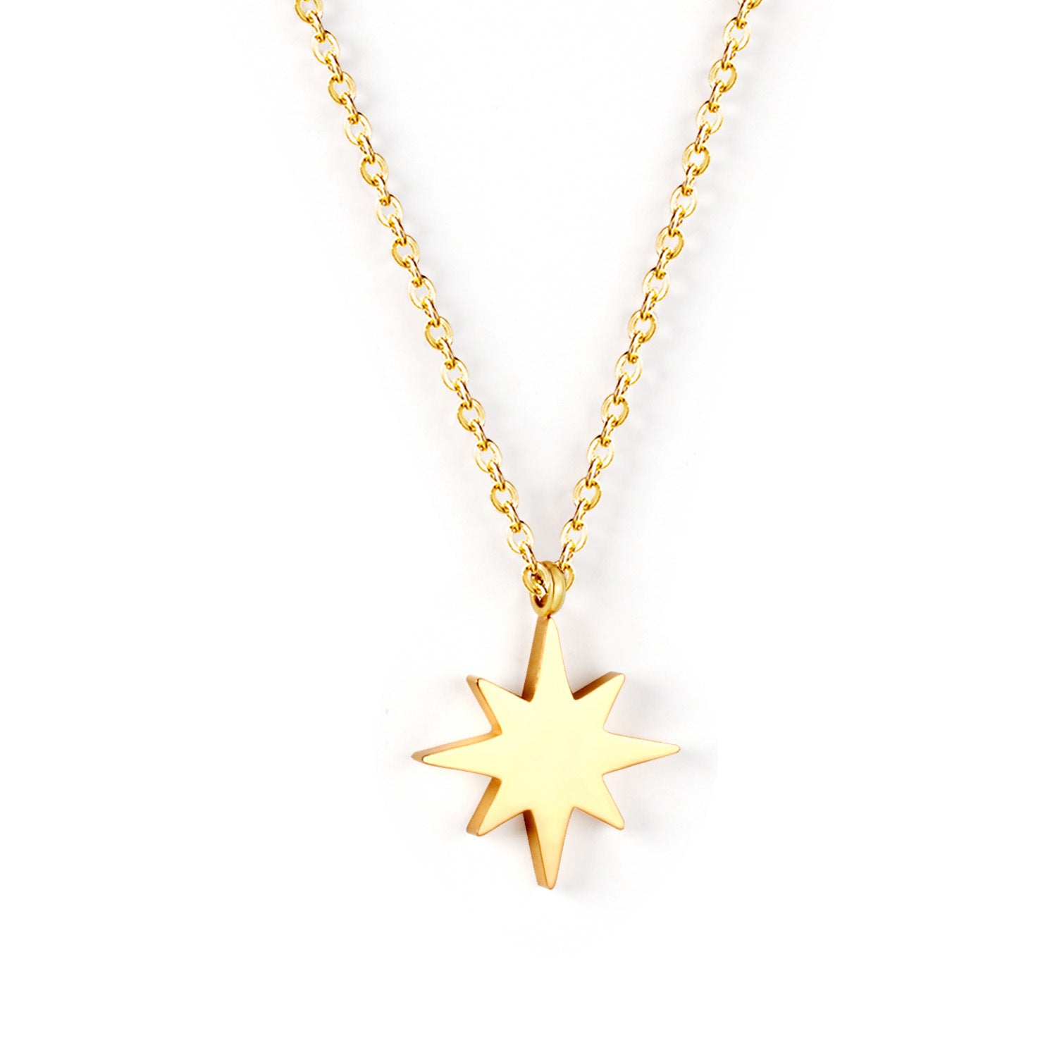 Geometric Electroplated Stainless Steel Necklace