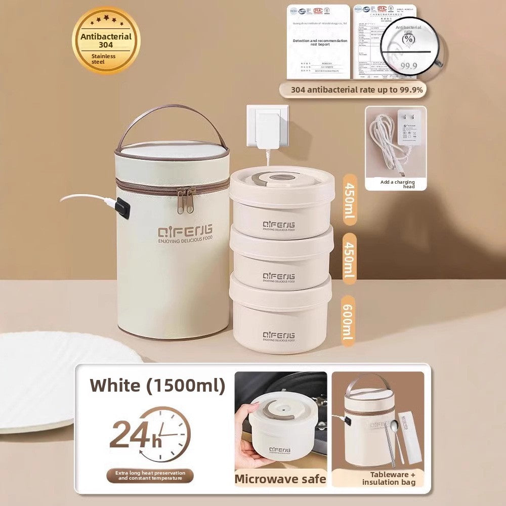 Electric Insulated Lunch Box with Heating and Microwave Safe