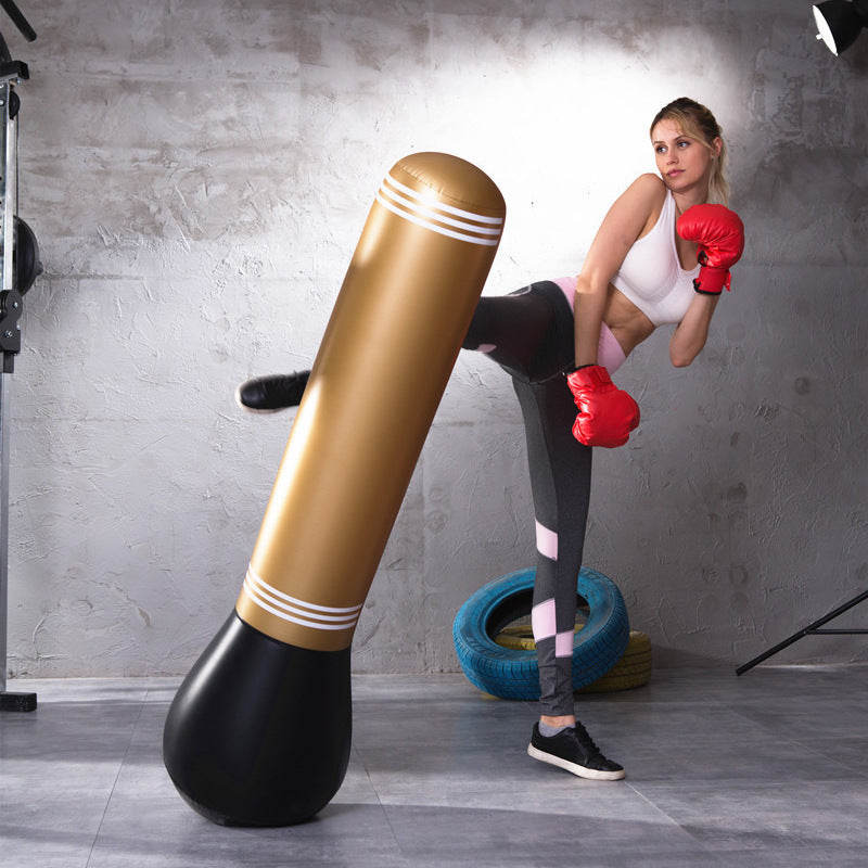 Inflatable fitness boxing column untoppleable figure