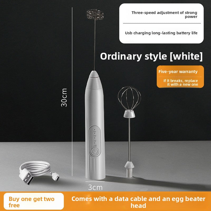 Coffee frother electric household rechargeable