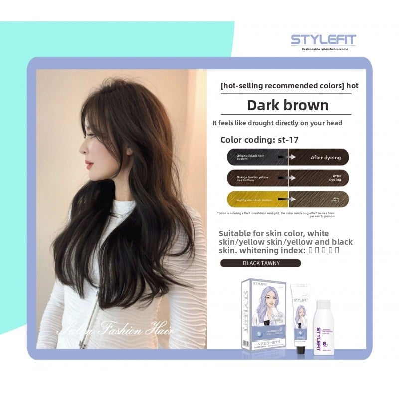 Ammonia-Free Plant-Based Hair Dye Cream for Gray Hair Coverage