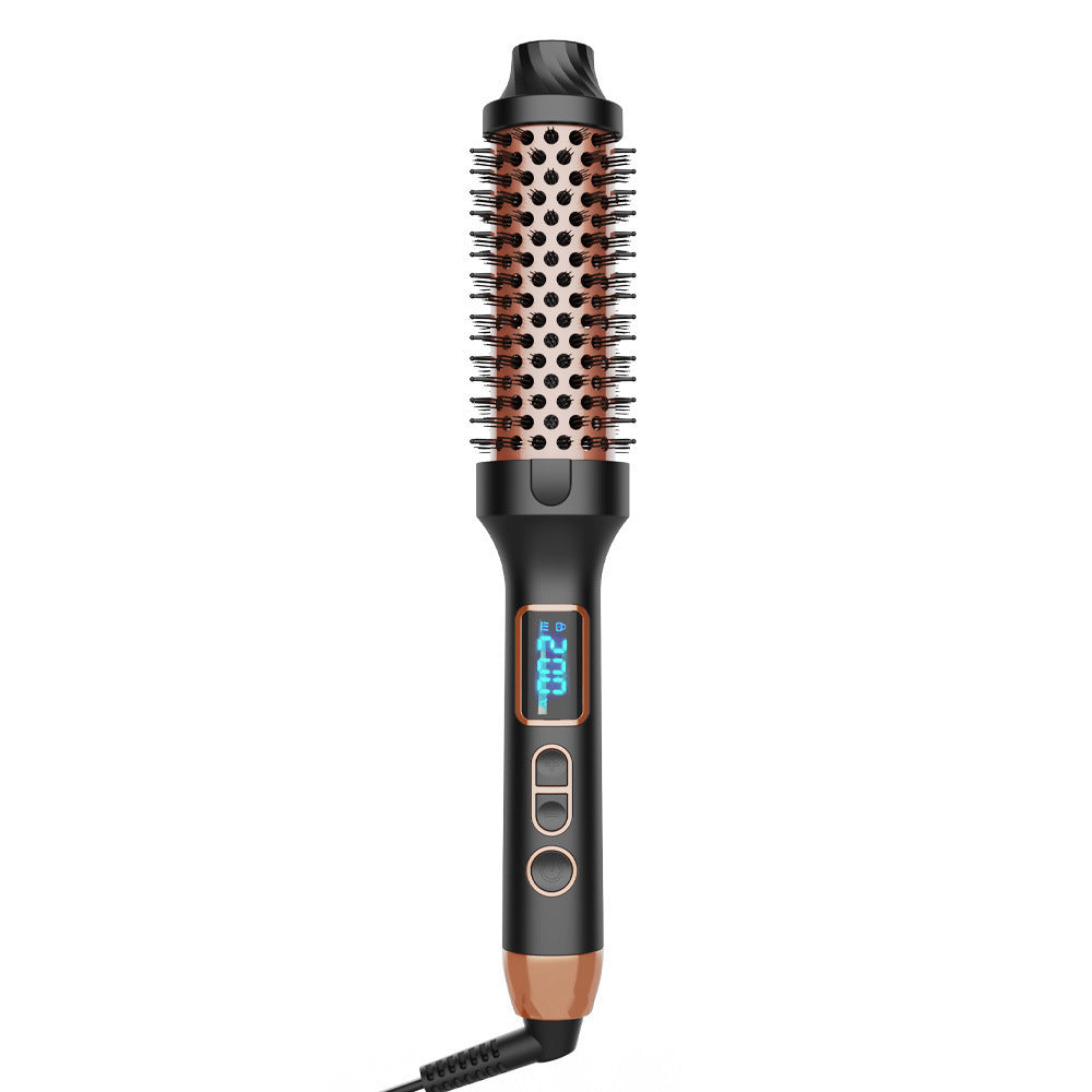 Adjustable temperature ceramic electric hair curling comb