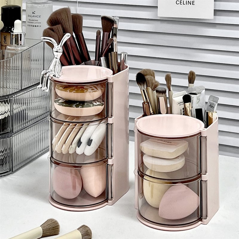 Powder puff storage box