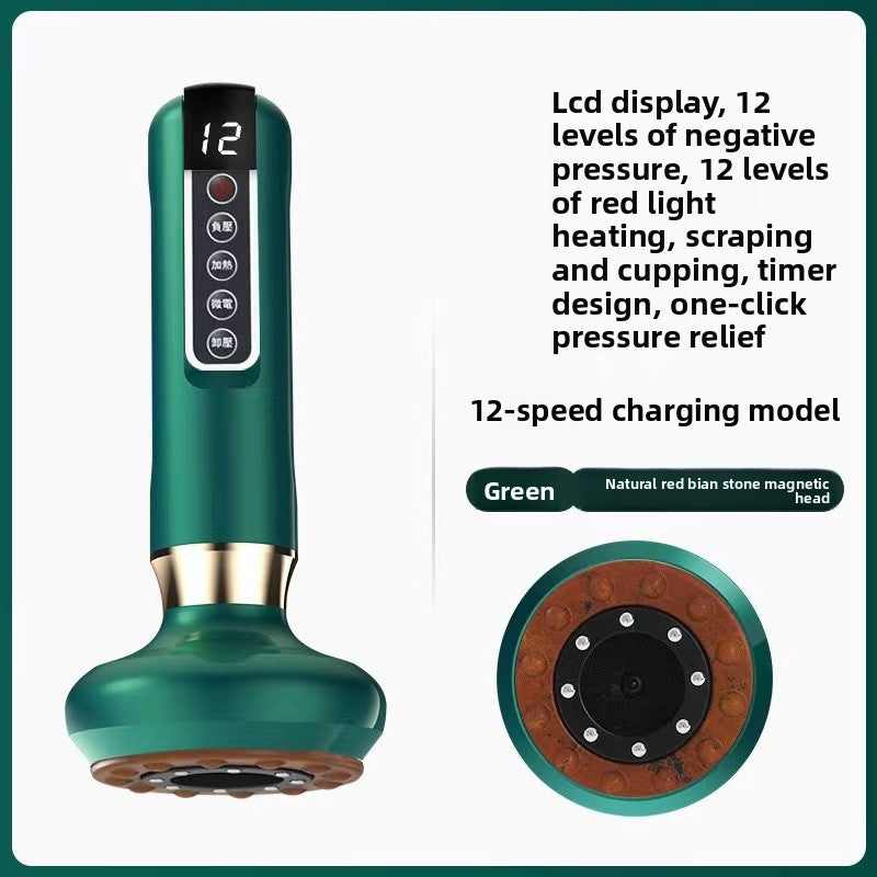 Electric Cupping Therapy Device with Adjustable Pressure and Heating
