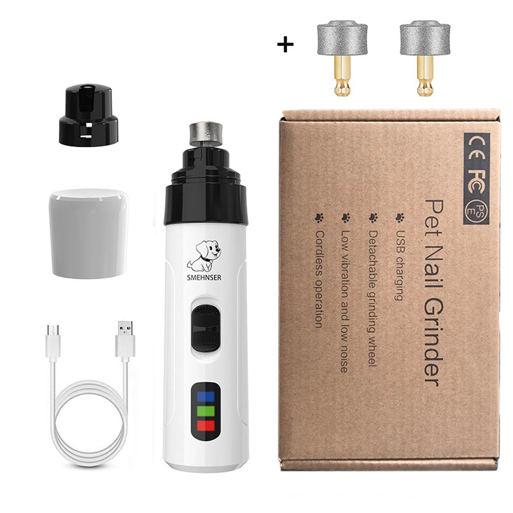 2-Speed USB Rechargeable Pet Nail Grinder with 3 Ports