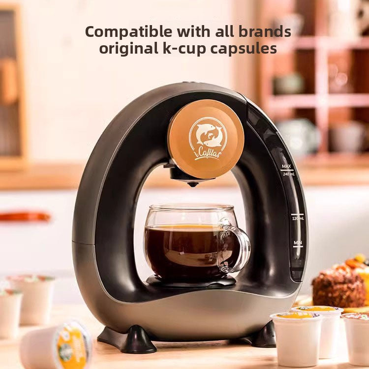 Coffee brewing mini capsule machine