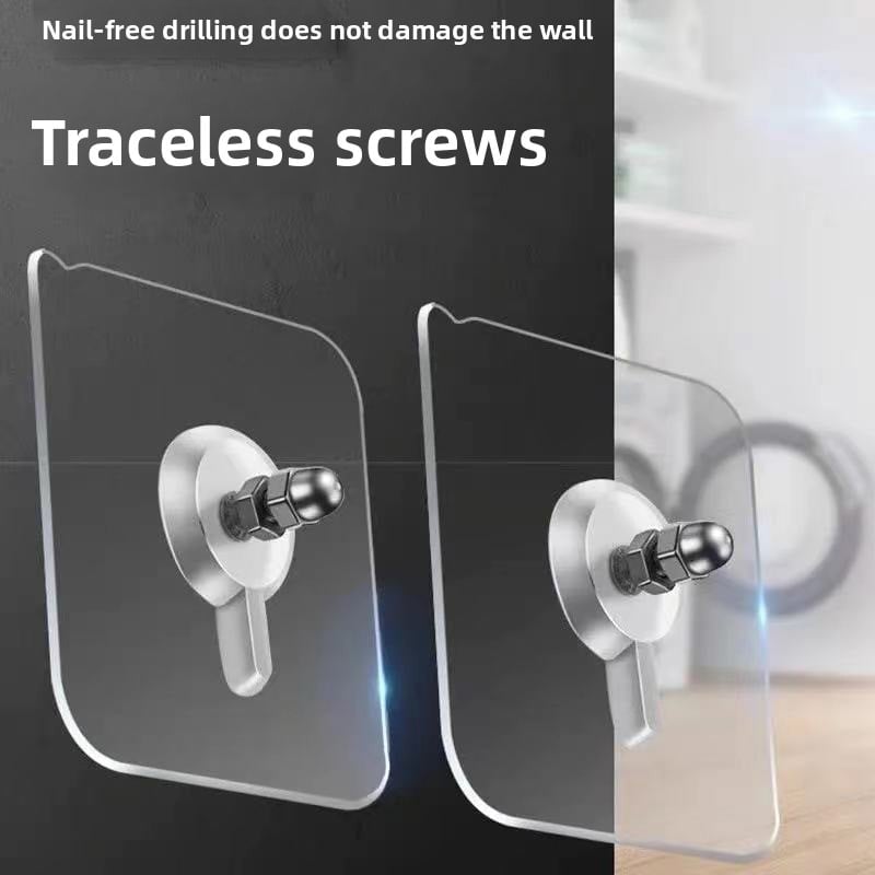 Transparent and traceless hook without punching holes