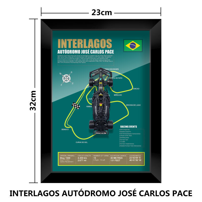 F1 Mercedes-Benz W14 Hamilton Track Scene Racing Model Study Club Decoration Hanging Painting