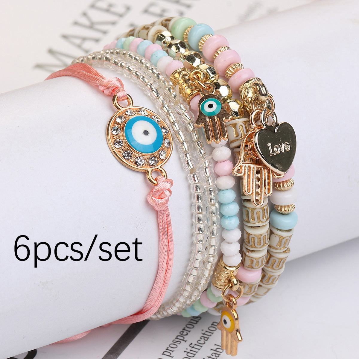 Adjustable woven rope bracelet