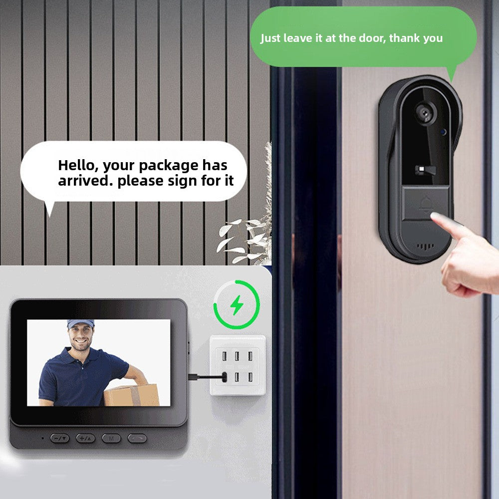 Smart WiFi Video Doorbell with Night Vision and Two-Way Talk