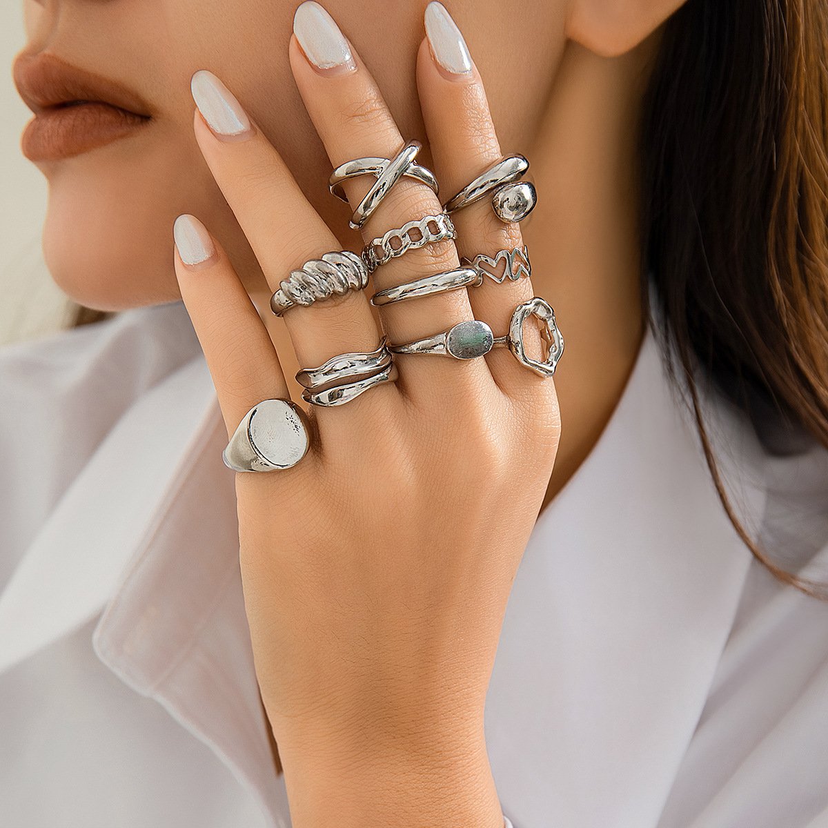 Joint ring with exaggerated opening set ring