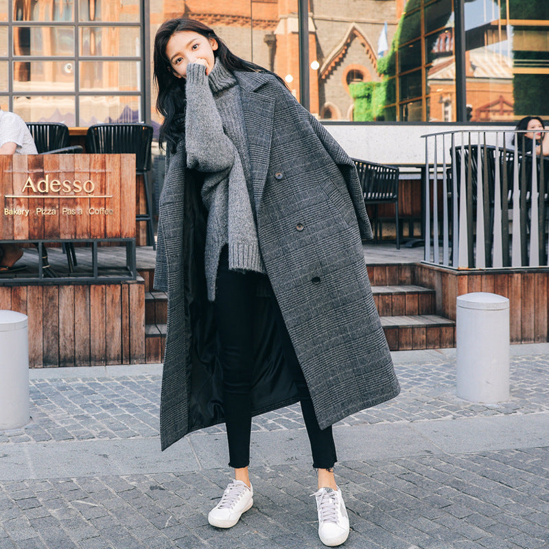 Flannel cardigan coat for women in autumn and winter