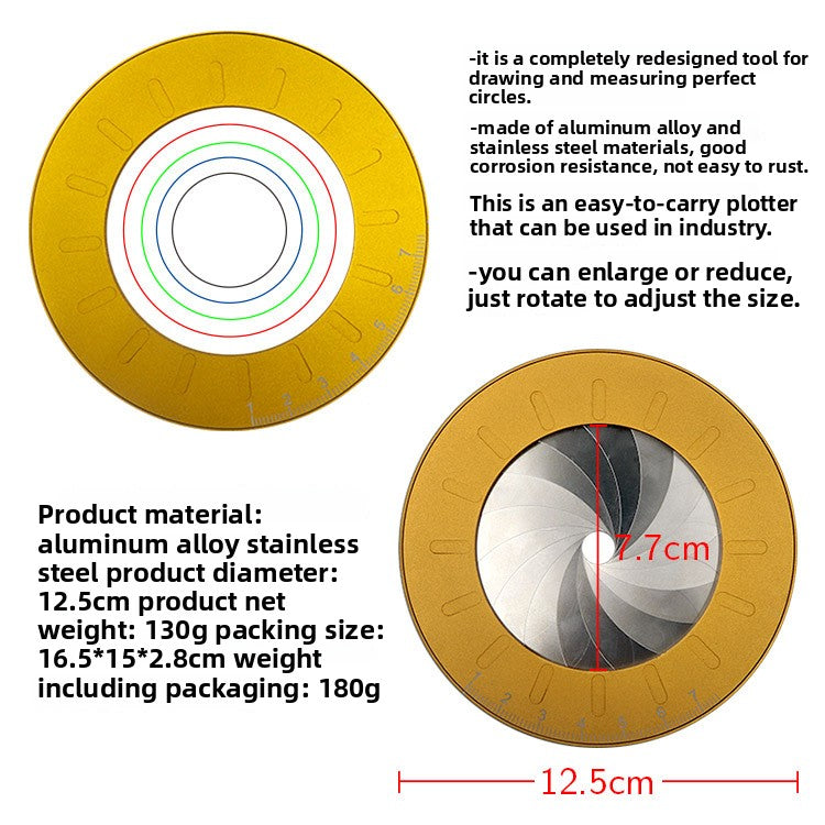 Adjustable Stainless Steel Rotatable Drawing Ruler